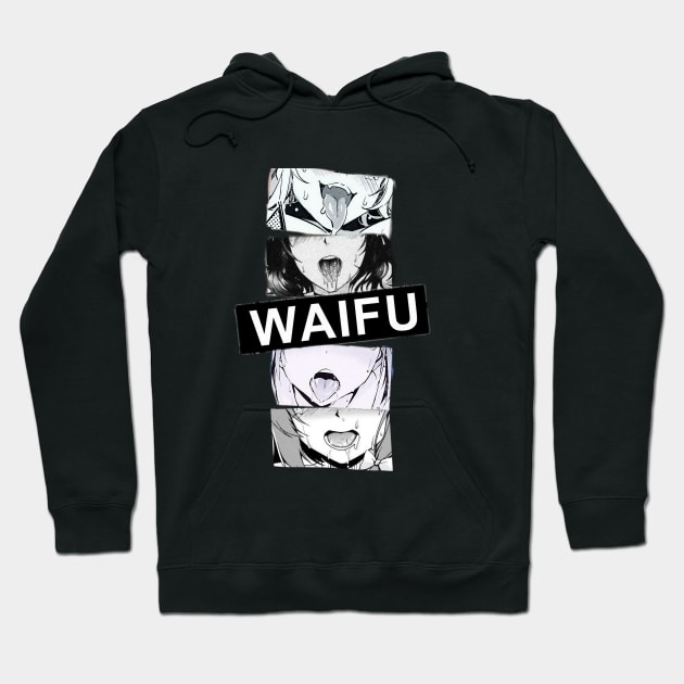 Ahegao Ecchi Anime Hentai Waifus Hoodie by valival